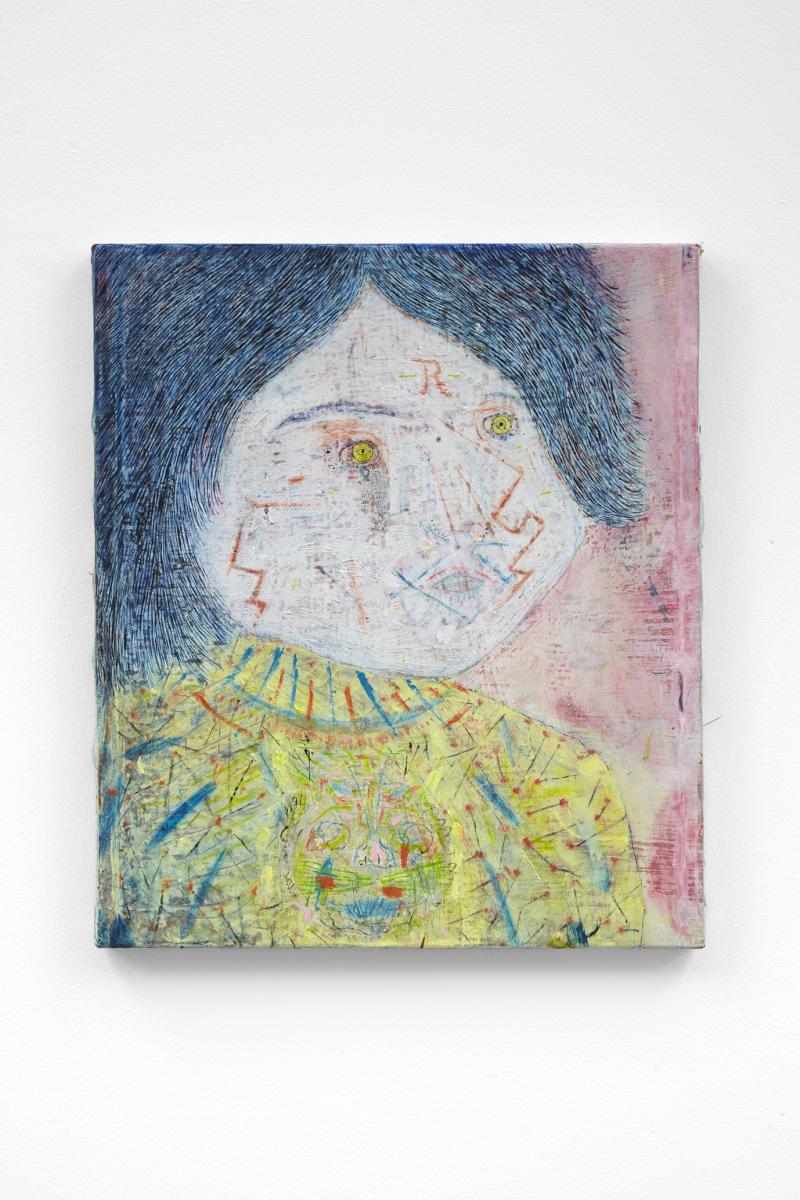 1493492642-6 - The invisible brother, 2015 - 2017, Oil paint, oil pastel and pencil on linen, 41 x 35.5 cm