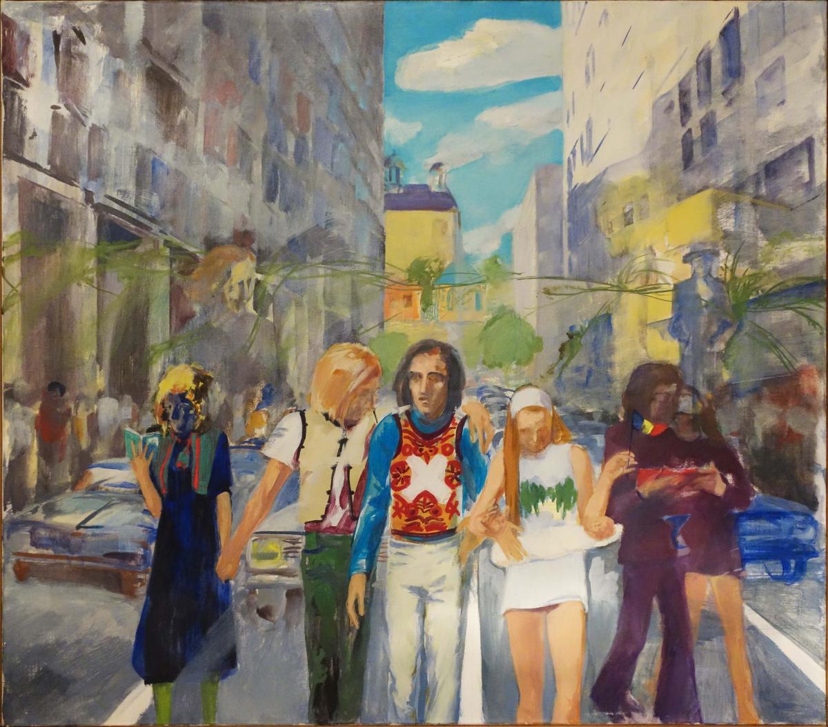 Grup de tineri_ulei_72x82cm, ca 1972_smaller