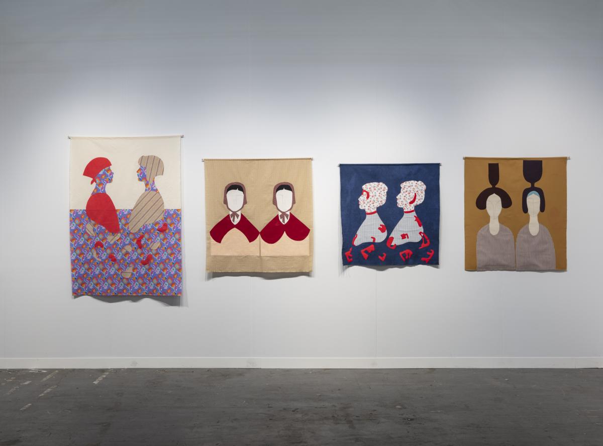 Ivan Gallery, Bucharest, booth P9, first time participation in the Armory Show 2019, textile works by Iulia Toma, photo credits Silvia Ros